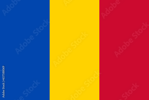 Romania flag isolated in official colors and proportion correctly