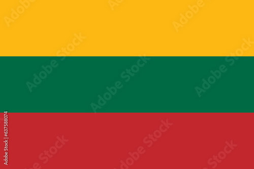 Fotografía Lithuania flag isolated in official colors and proportion correctly