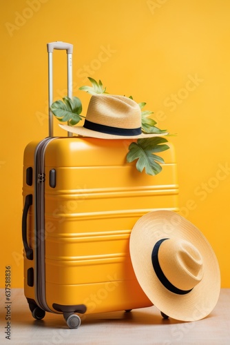 Yellow travel concept background