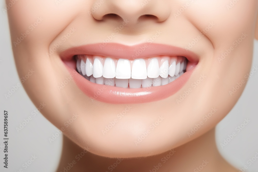 Snow-white smile of a woman. Demonstration of healthy teeth. Snow-white smile of a woman. Demonstration of healthy teeth.
