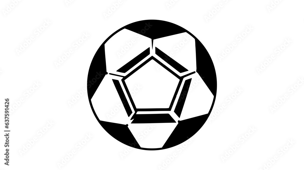 Obraz premium Vector Soccer ball on white background. European football logo. Football ball design. Vector illustration