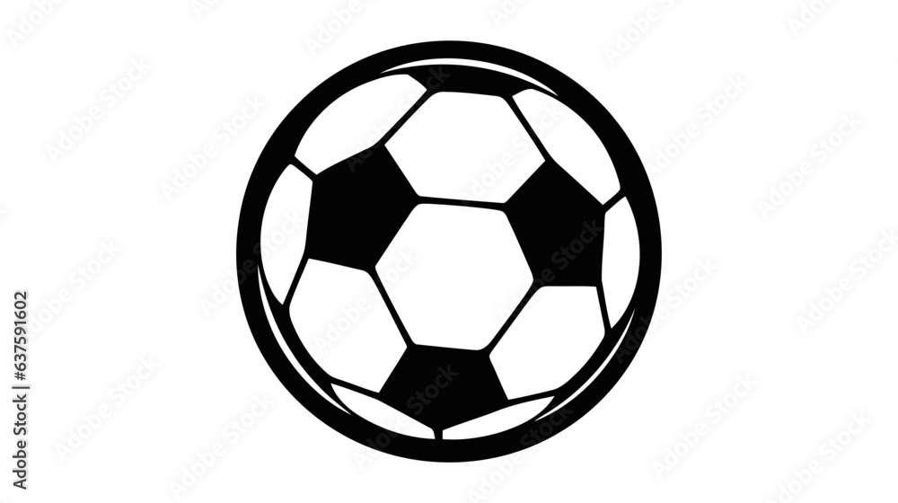 Vector Soccer ball on white background. European football logo. Football ball design. Vector illustration Vector Soccer ball on white background. European football logo. Football ball design. Vector illustration