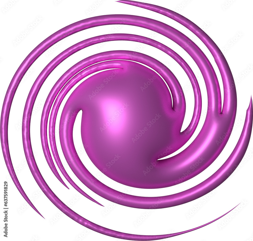 3D pink s Metallic shiny inflated png files with transparent background ...