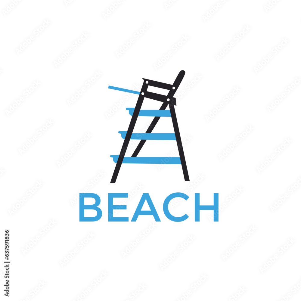 lifeguard beach tower vector illustration lifeguard beach tower vector illustration