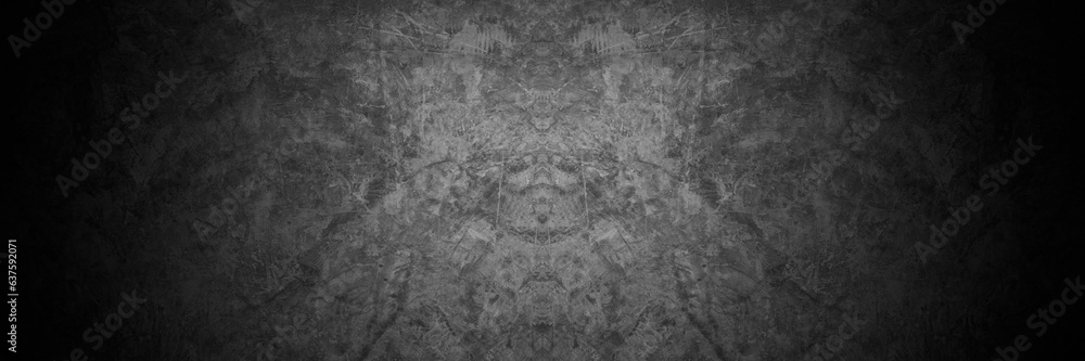 Naklejka premium Old wall texture smeared engine oil cement dark black gray background abstract grey color design are light with white gradient background.