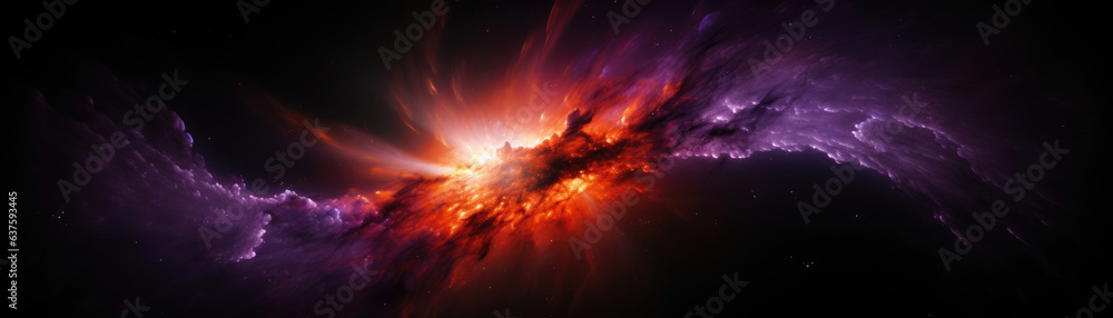 Against the infinite backdrop of the universe a vivid comet shines bright. The nucleus is a stunning orangered disk surrounded by a brilliant corona of dust and gas. Its tail stretches