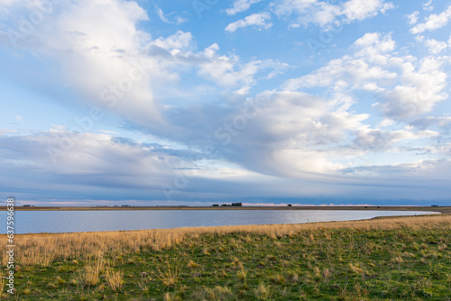 Colors of a sunset over the lagoon