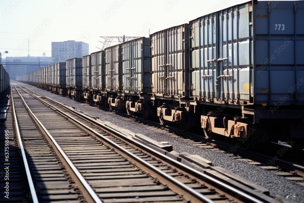 The hustle and bustle of a large freight transport yard dozens of long metal trailers moving in and out of the facility as they are loaded up with goods to be sent elsewhere. The hustle and bustle of a large freight transport yard dozens of long metal trailers moving in and out of the facility as they are loaded up with goods to be sent elsewhere.