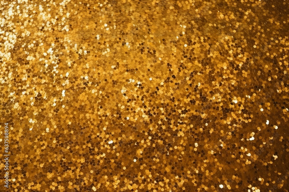 Gold glitter festive background, horizontal texture | Generative AI