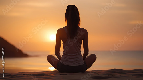 Practicing yoga on the beach during sunrise is invigorating