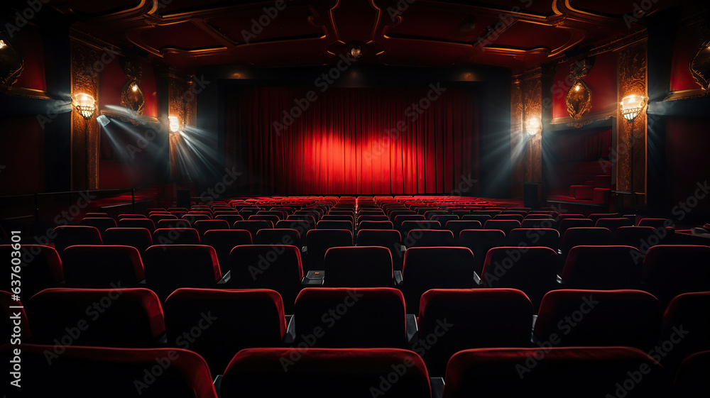 Fototapeta premium Rows of seating in the theater