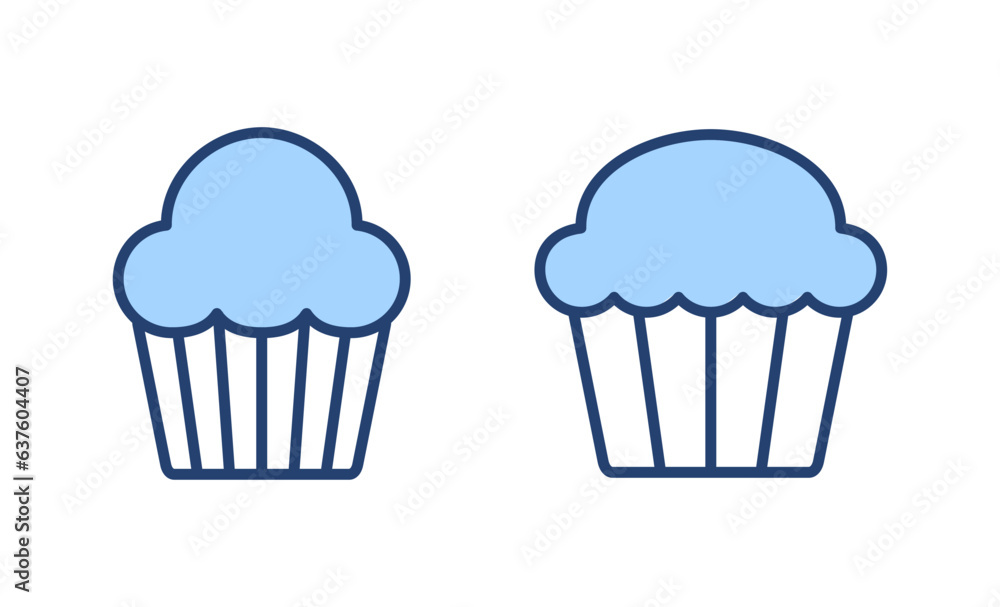 Cup cake icon vector. Cup cake sign and symbol Cup cake icon vector. Cup cake sign and symbol