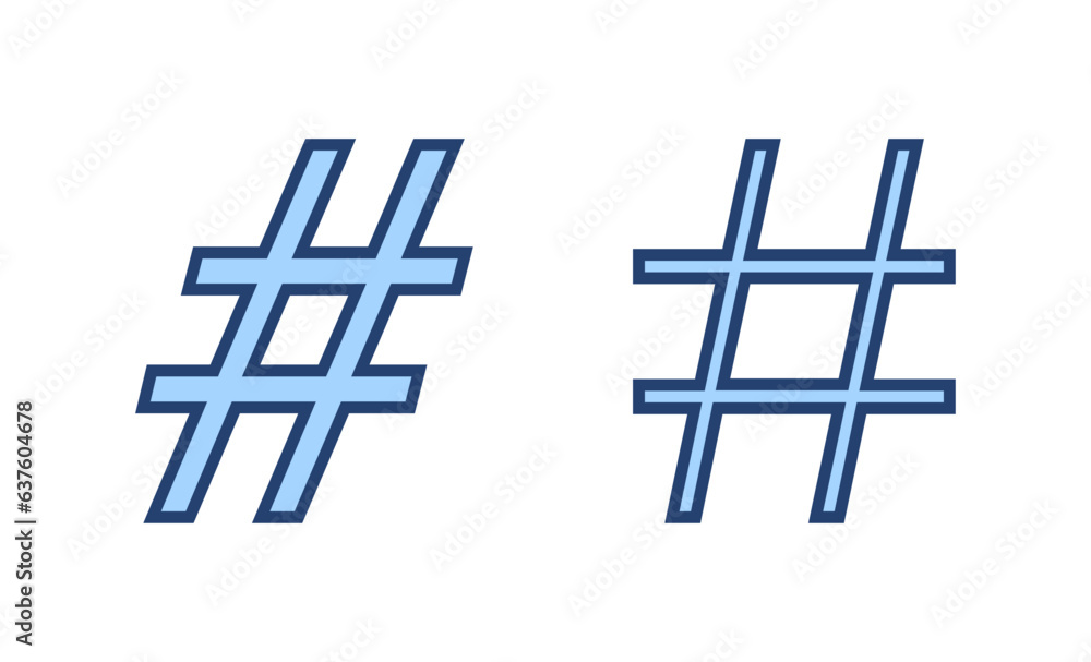 Obraz premium Hashtag icon vector. hashtag sign and symbol