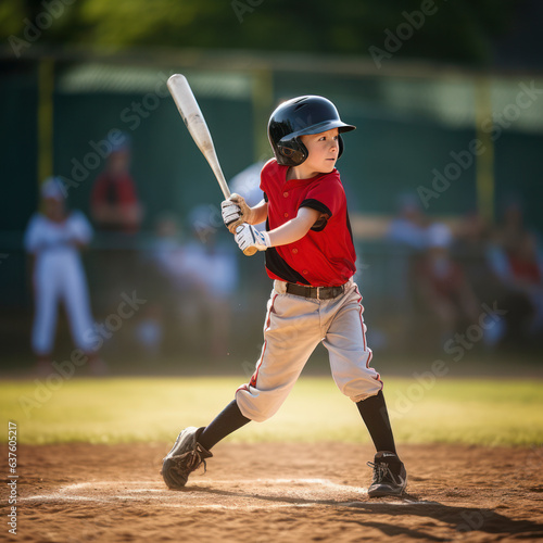 lifestyle photo little league baseball player in action