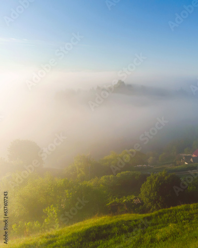 misty morning in the mountains