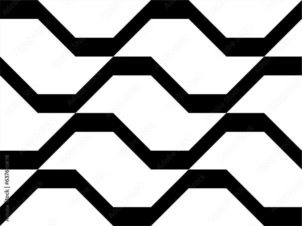 Sao Paulo sidewalk seamless pattern in black and white. Vector illustration. Sao Paulo sidewalk seamless pattern in black and white. Vector illustration.