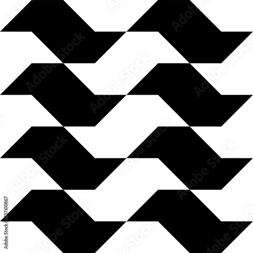 Obraz na płótnie Sao Paulo sidewalk seamless pattern in black and white. Vector illustration. w salonie