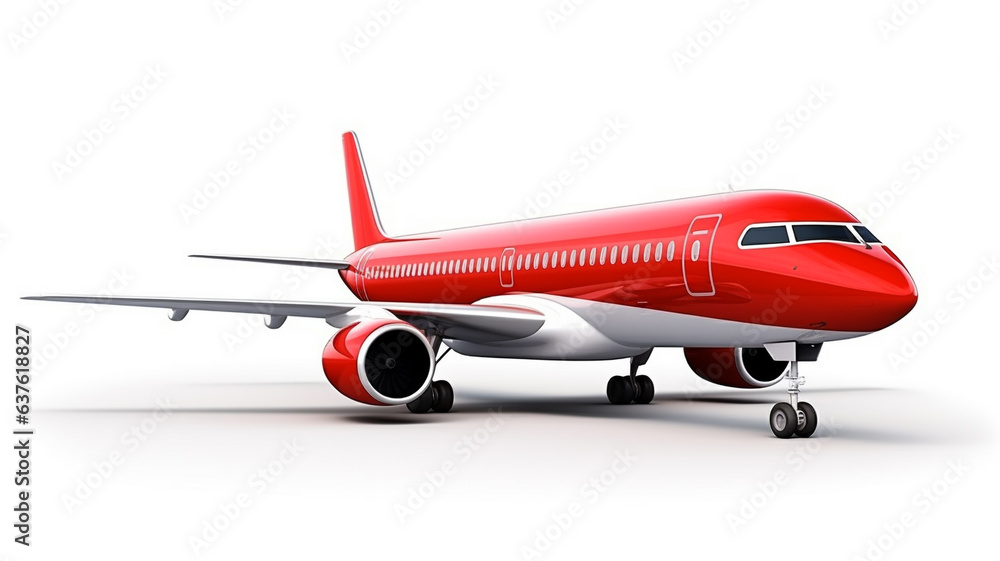 Airplane on white background