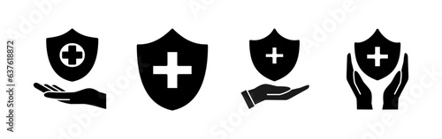 Health insurance icon vector. medical insurance icon