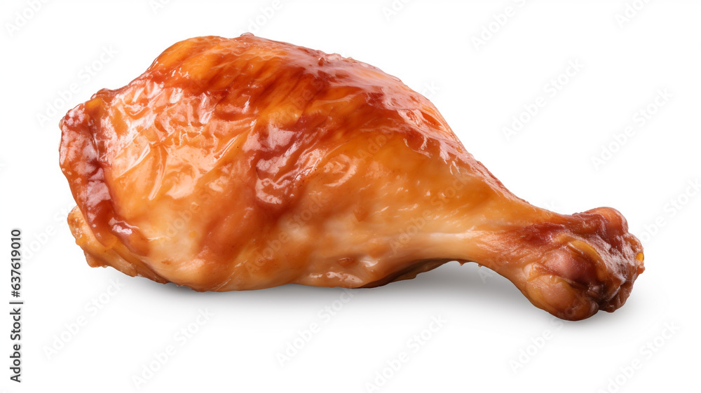 chicken leg grill on white background. chicken leg grill on white background.