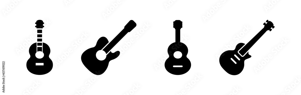 Guitar icon vector. musical instrument sign Guitar icon vector. musical instrument sign