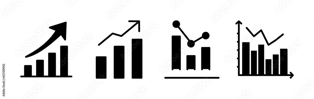 Growing graph Icon vector. Chart icon. Graph Icon Growing graph Icon vector. Chart icon. Graph Icon