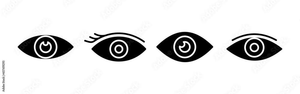 Eye icon. Look and Vision icon. Eye vector icon Eye icon. Look and Vision icon. Eye vector icon