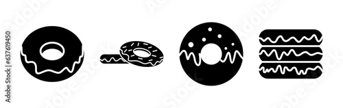 Donut icon vector. doughnut icon. donut logo