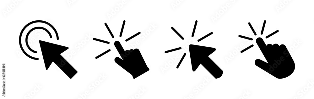 Click icon vector. cursor icon vector. pointer sign Click icon vector. cursor icon vector. pointer sign