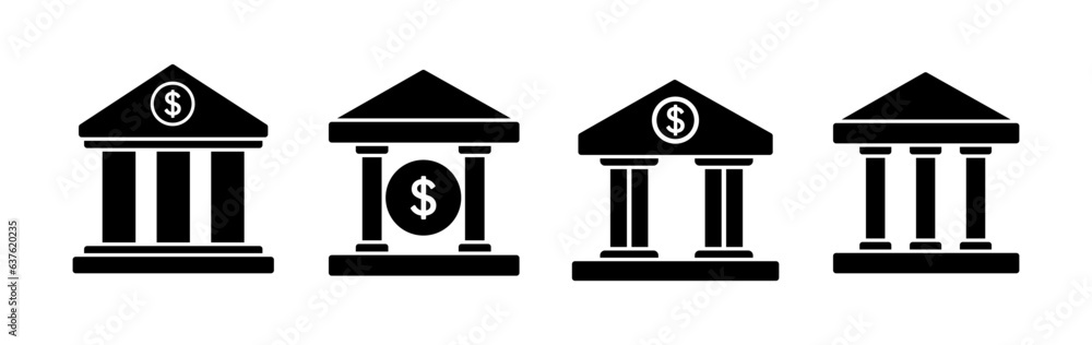 Bank icon vector. bank icon symbol Bank icon vector. bank icon symbol
