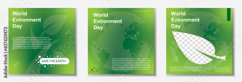 world environment social media post template