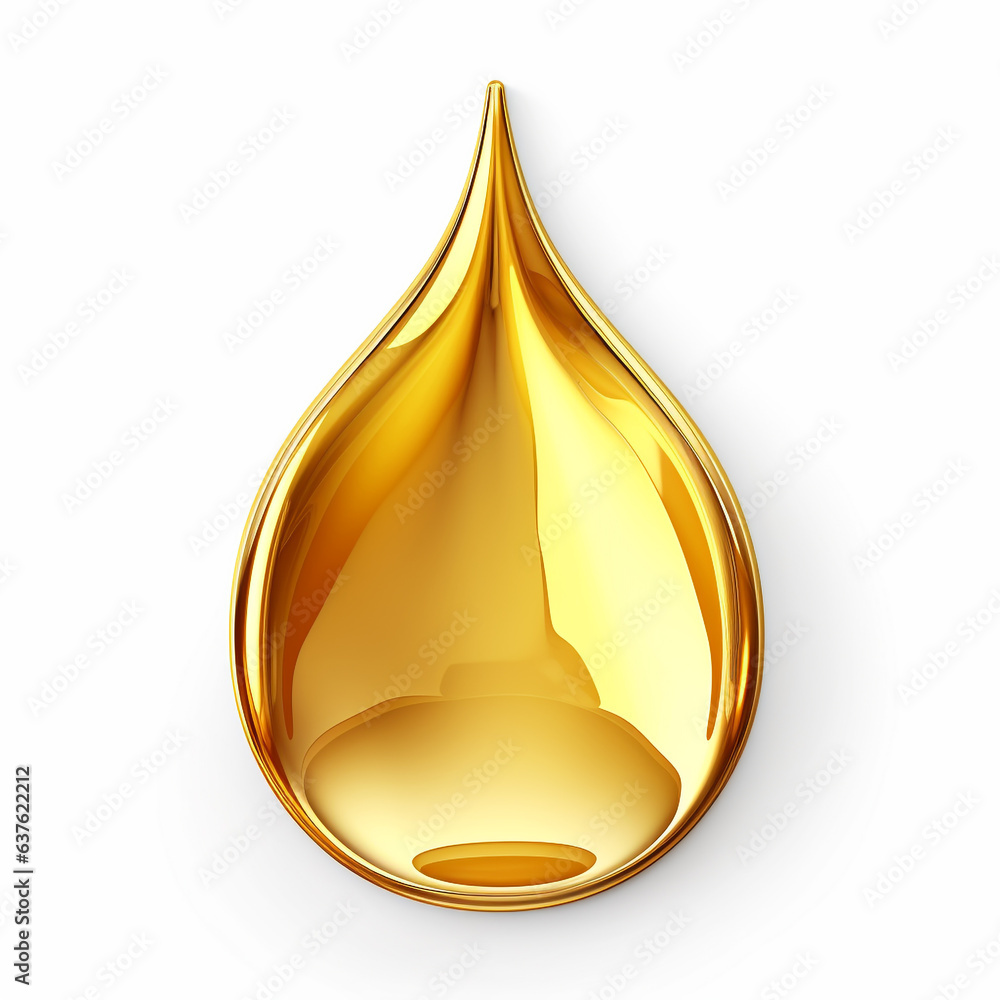 Gold oil fuel drop or olive oil, on white background. Gold oil fuel drop or olive oil, on white background.