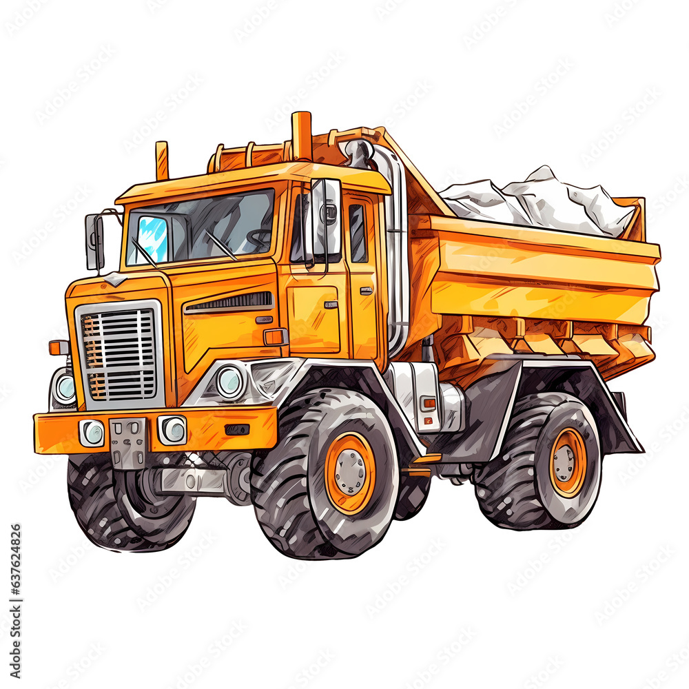 Construction Vehicles Clipart Illustration
