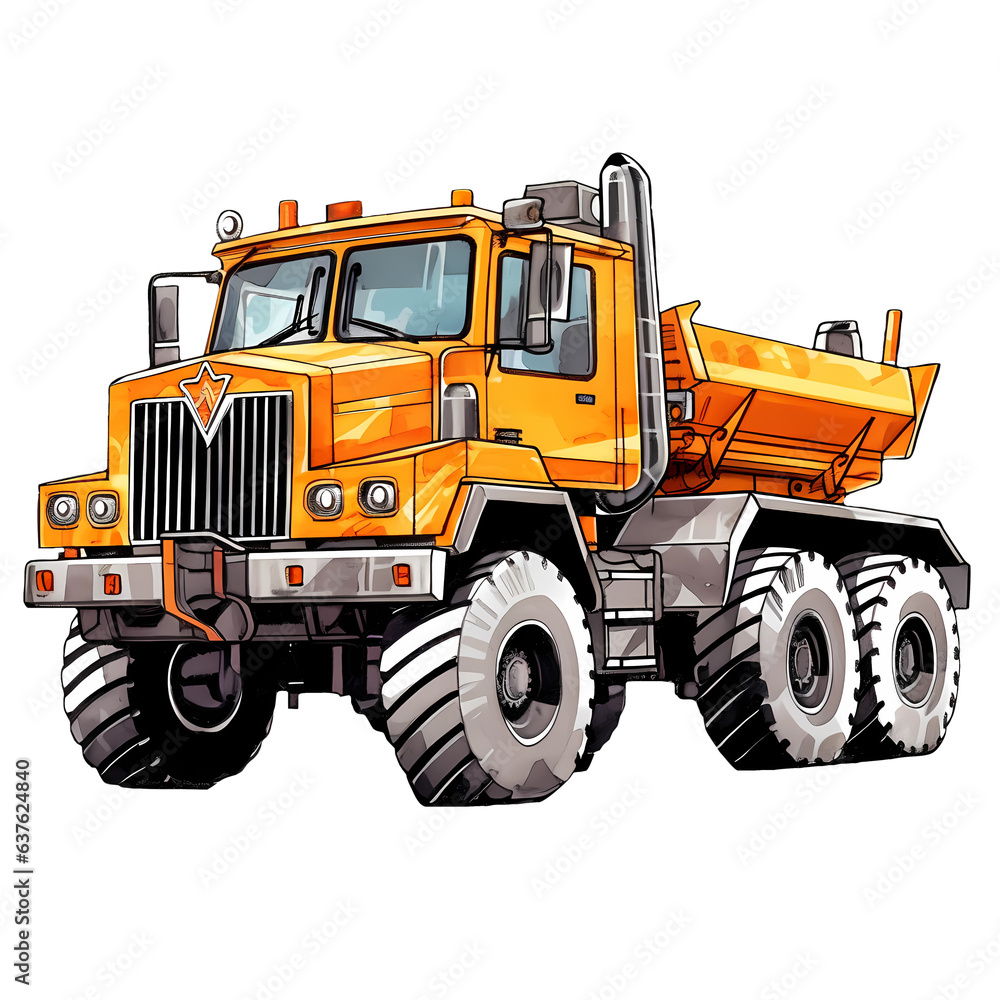 Construction Vehicles Clipart Illustration
