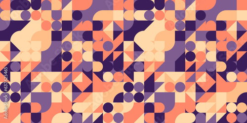 Tło z geometrycznym wzorem w retro stylu. Ilustracja wektorowa.