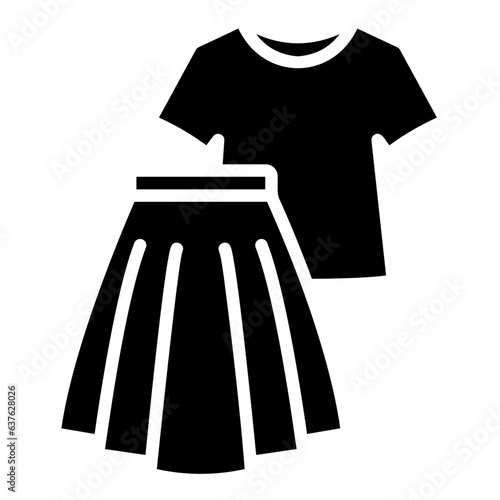 get dressed glyph icon