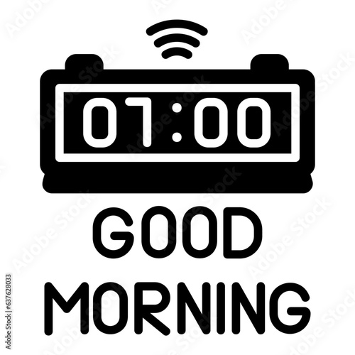 good morning glyph icon