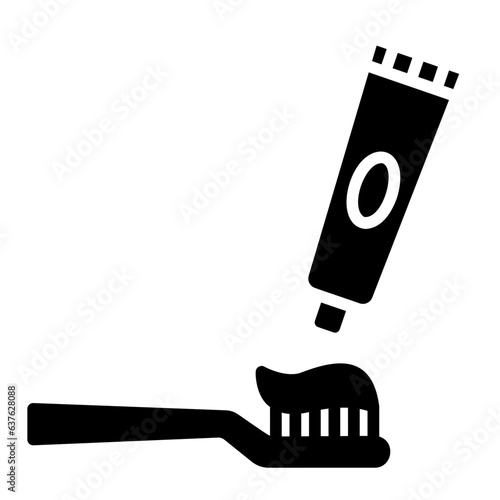 toothbrush glyph icon