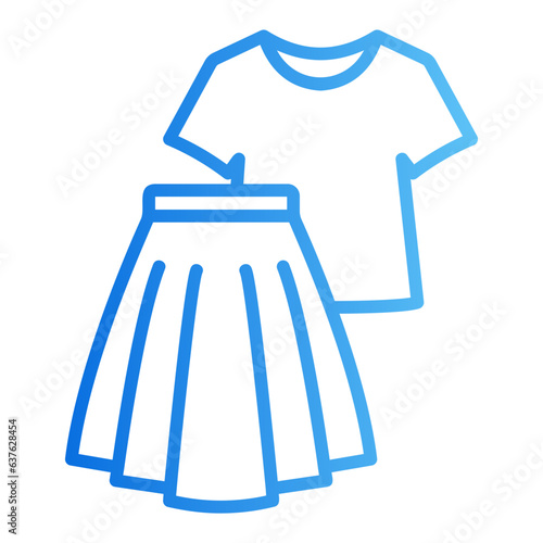 get dressed gradient icon
