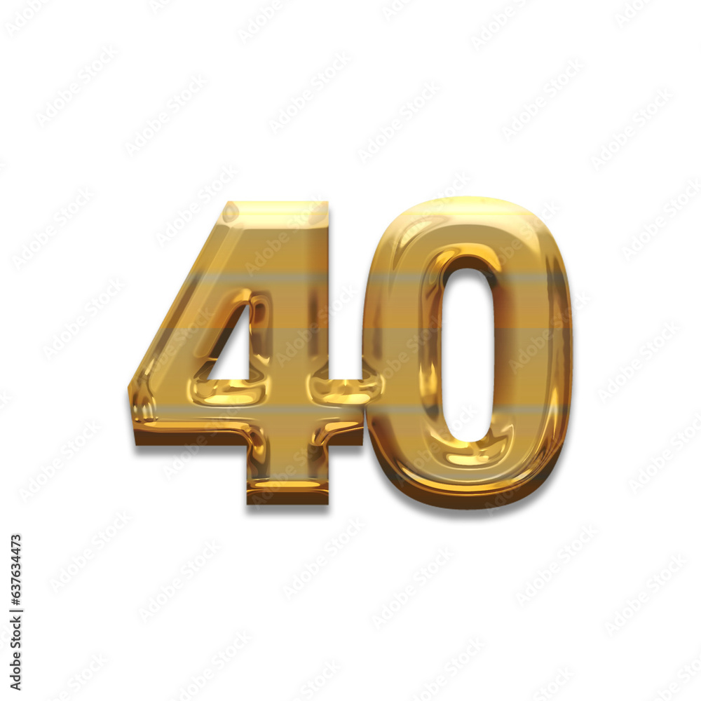 Number 40 gold luxury, use birthday,age,anniversary Number 40 gold luxury, use birthday,age,anniversary