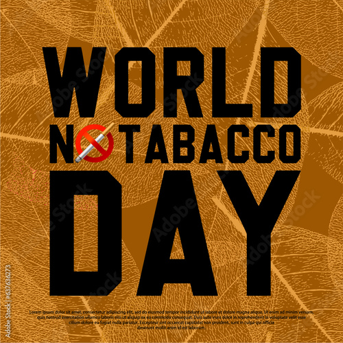 Vector illustration of World No Tobacco Day.
