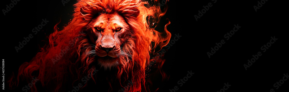Lion, Regal Representation: Blood-Red Lion of Judah Depicting Kingship and Christian Faith in Vibrant Imagery.