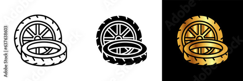 The Tire Icon represents a vital component of vehicles, embodying mobility, traction, and safety.