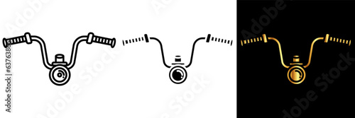 The Handlebars Icon represents an essential component of bicycles and motorcycles, embodying control and steering. 