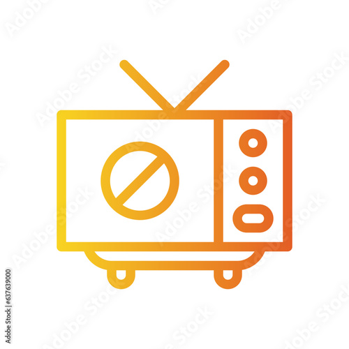television gradient icon