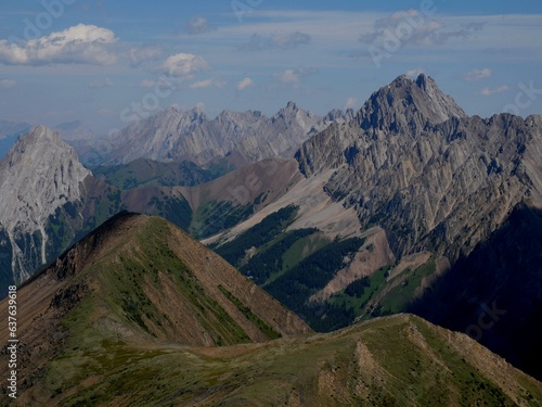 view towards  Elpoca Mountain view at Pocaterra Ridge at Kananaskis photo