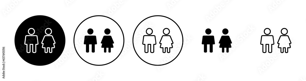 Man and woman icon set. male and female symbol Man and woman icon set. male and female symbol