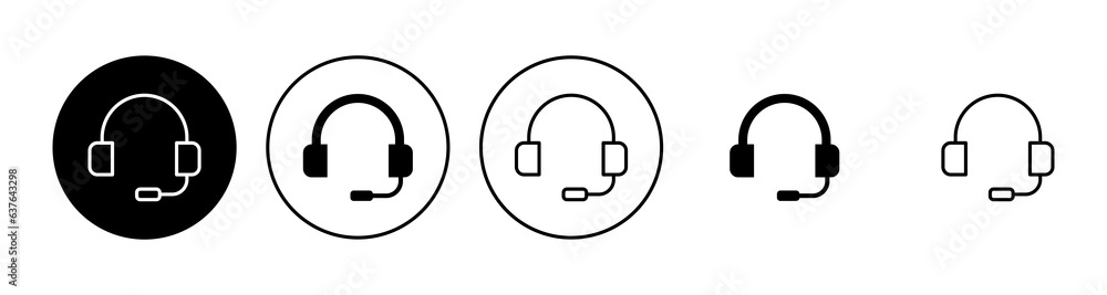 Headphone icon set. Headvector icon symbols Headphone icon set. Headvector icon symbols