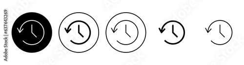 History icon set. recent event history