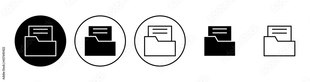 Folder icon set. folder vector icons Folder icon set. folder vector icons